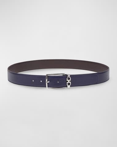 Ferragamo Men's Gancini Reversible Revival Leather Belt