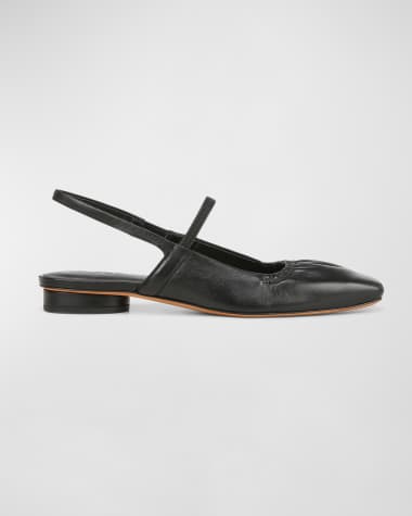 Vince Venice Leather Slingback Ballerina Flats