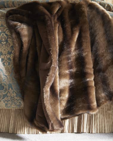 Austin Horn Collection Harlow Faux Fur Throw Blanket