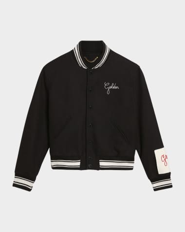 Golden Goose Men's Embroidered Compact Bomber Jacket