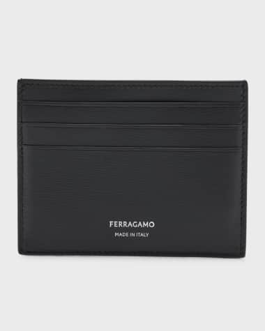 Santoni Men's Saffiano Leather Bifold Wallet