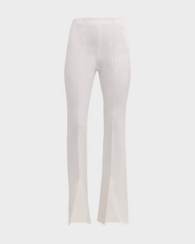 Alice + Olivia Emiko High-Waisted Slit-Cuff Pants