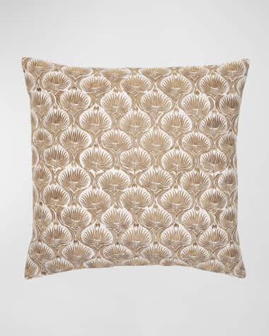 John Robshaw Divit Metallic Pillow, 22" Square