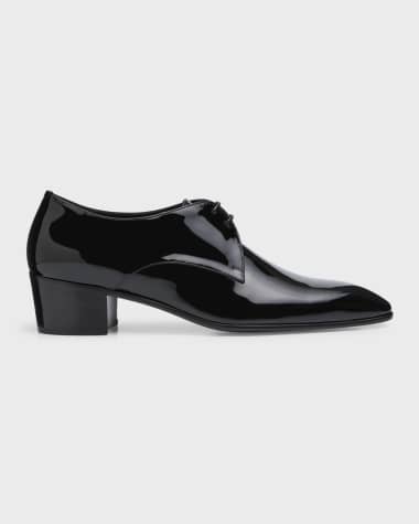 Saint Laurent Men's Clown 45 Patent Leather Derby Shoes