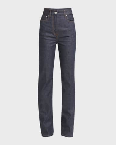 Ferragamo High-Rise 5-Pocket Bootcut-Leg Denim Pants