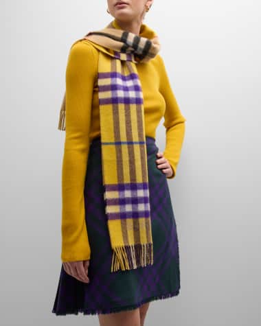Burberry Giant Check Cashmere Scarf