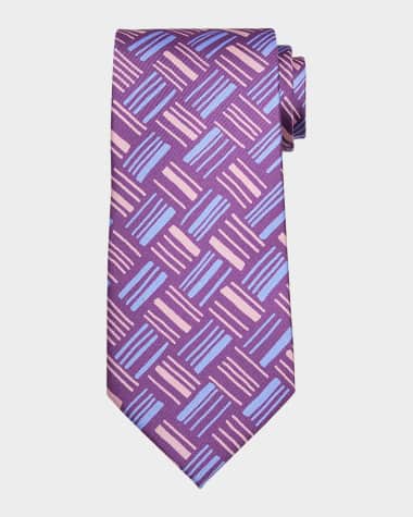 Charvet Men's Printed Silk Tie