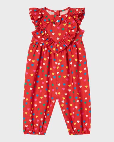 Stella McCartney Kids Girl's Heart-Print Playsuit, Size 6M-24M