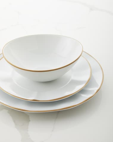 Neiman Marcus Gold Rim 12-Piece Dinnerware Set