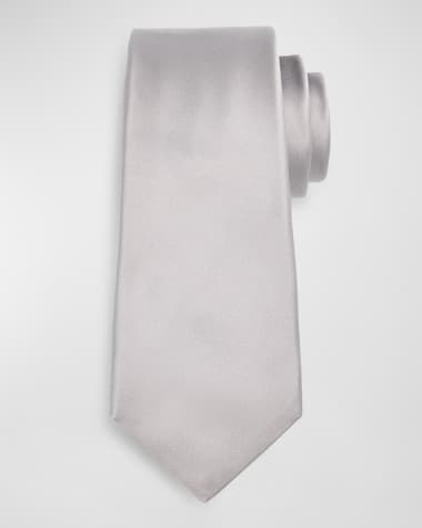 Kiton Men's 7-Fold Solid Silk Tie
