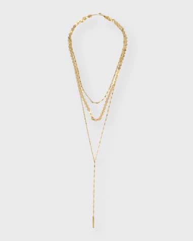 LANA Laser Disc Mega Blake Remix Lariat Necklace