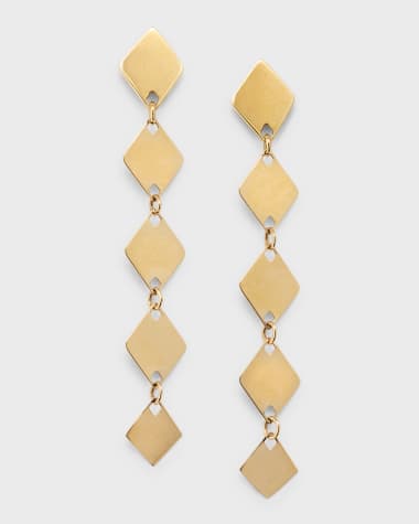 LANA Linear Laser Kite Chain Earrings