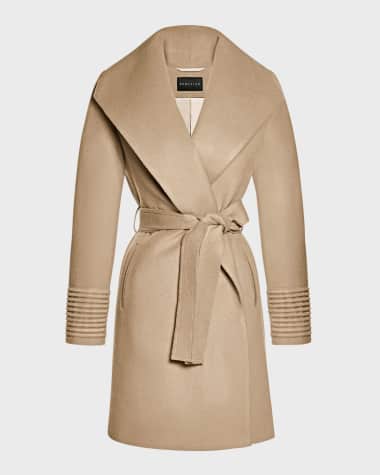 Sentaler Belted Alpaca Wool Wrap Coat