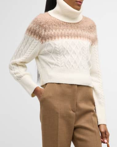 Paola Wool Zip Up Sweater Brandy