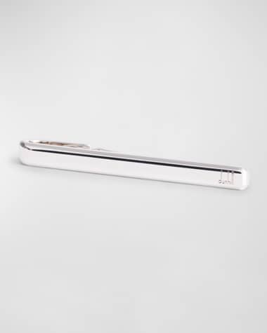 Burberry London Mother Of Pearl Tie Clip - White, Brass Tie Pins