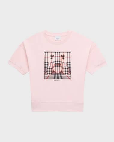 Burberry Girl's Pia Check-Print Bear Graphic T-Shirt, Size 3-14