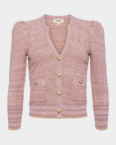 L'Agence Jenni Knit Three-Quarter Sleeve Cardigan