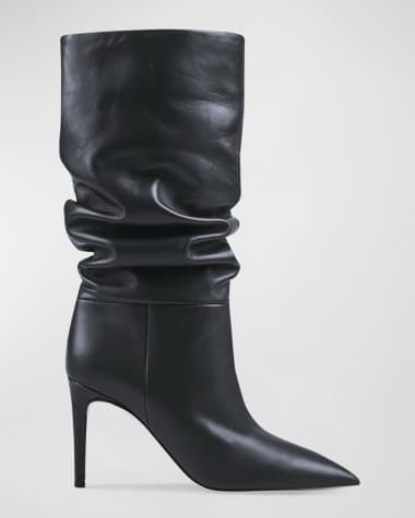 Paris Texas Lambskin Slouchy Stiletto Mid Boots
