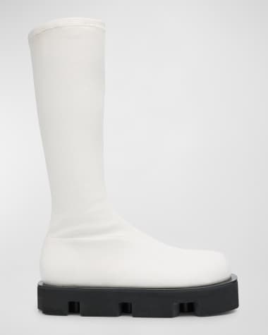 Jil Sander Stretch Leather Chunky Ankle Boots
