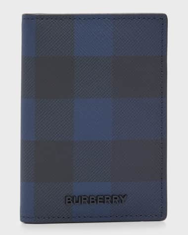 Burberry Men's Chase Check Card Holder w/ Money Clip - Bergdorf Goodman