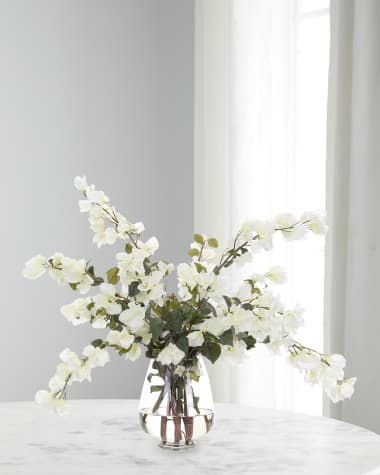 NDI Bougainvillea 29" Faux Floral Arrangement in Glass Vase