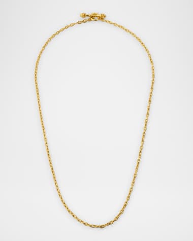 Elizabeth Locke 19K Yellow Gold Very Fine Chain Necklace, 21"L