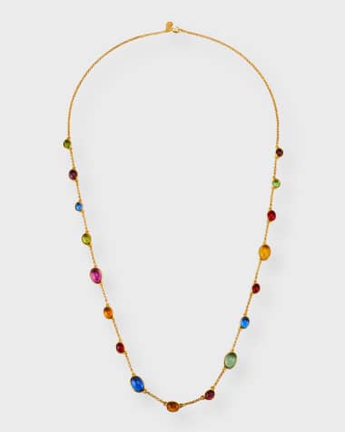 Ben-Amun 24K Yellow Gold Multi-Stone Wrap Station Necklace