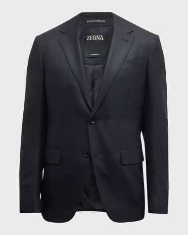 ZEGNA Men's Microstructure 15milmil15 Wool Blazer