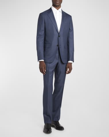 ZEGNA Men's Plaid 15milmil15 Wool Suit