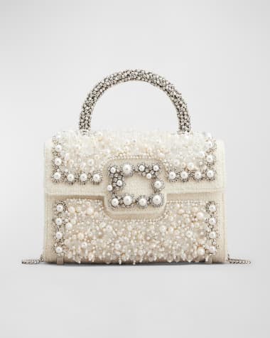 Roger Vivier Pearly Jewel Embellished Top-Handle Bag
