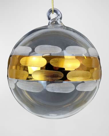 Michael Wainwright Truro Gold Glass Christmas Ornament