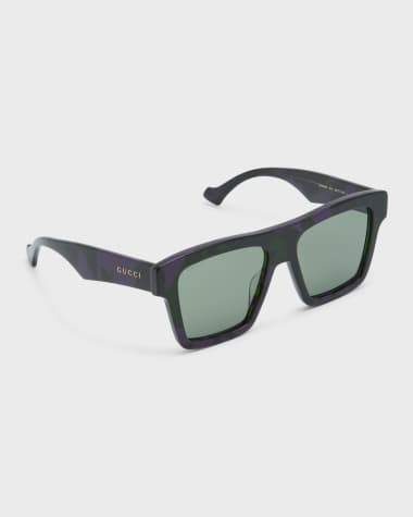 Gucci Men's GG0962Sm Acetate Rectangle Sunglasses