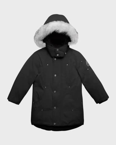 Moose Knuckles Kid's Parka Shearling Coat, Size XS-XL