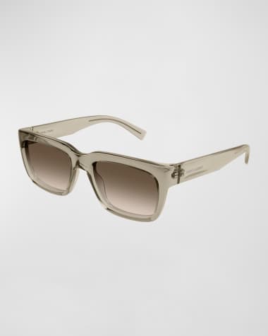 Saint Laurent Men's SL 615 Plastic Rectangle Sunglasses