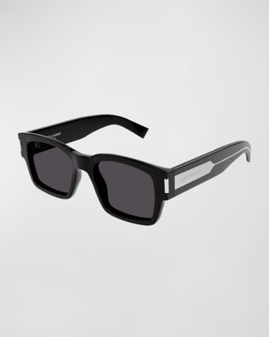 Saint Laurent Men's SL 617 Acetate Rectangle Sunglasses