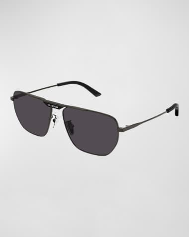 Balenciaga Men's BB0298SM Metal Aviator Sunglasses