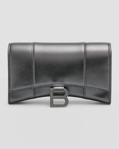 Balenciaga Hourglass Wallet On Chain Metallized