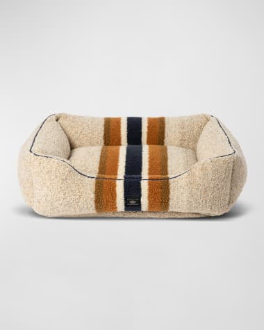 Shinola 42" Striped Sherpa Pet Kuddle Bed