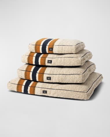 Shinola 36" Striped Sherpa Pet Napper Pillow Bed