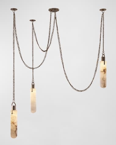 Allegri Crystal by Kalco Lighting Flint 3-Light LED Multi-Drop Pendant Light