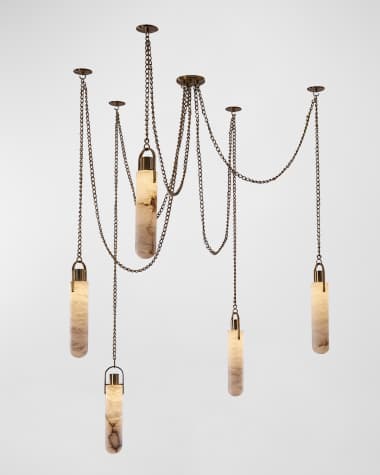 Allegri Crystal by Kalco Lighting Flint 5-Light LED Multi-Drop Pendant Light