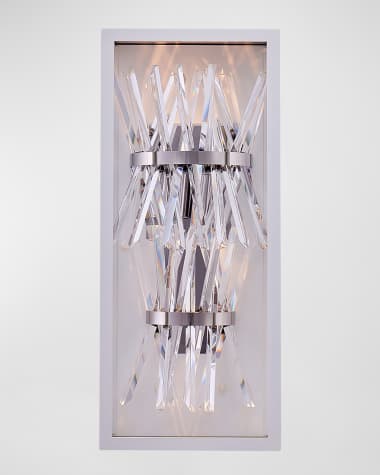 Allegri Crystal by Kalco Lighting Glacier LED Outdoor Sconce, 25"