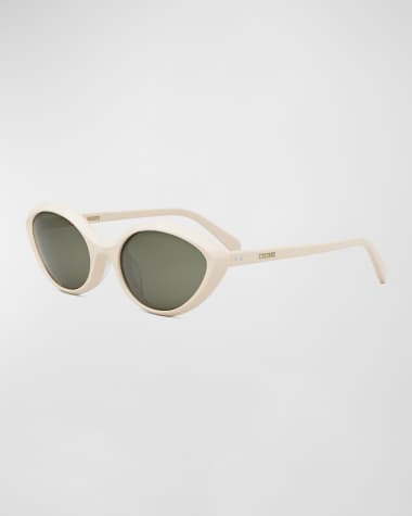 Celine Triomphe Thin Acetate Cat-Eye Sunglasses