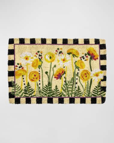 MacKenzie-Childs Everything is Coming Up Daisies Entrance Mat