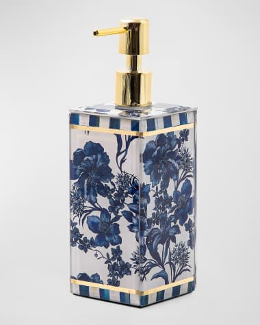 MacKenzie-Childs Royal Check English Garden Soap Pump