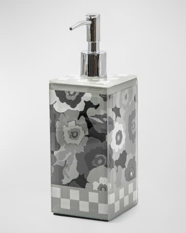 MacKenzie-Childs Grey Always Flowers Soap Pump