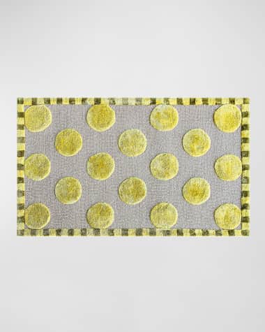MacKenzie-Childs Macro Dot Chartreuse Rug, 2' x 4'