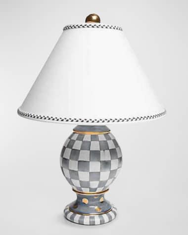 MacKenzie-Childs Sterling Check Globe Lamp