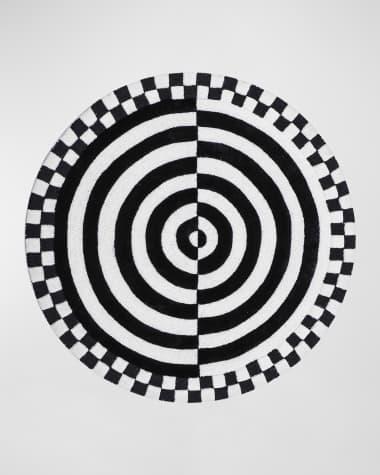 MacKenzie-Childs Courtly Check Concentric Circle Rug, 3' Round