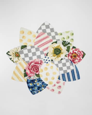 MacKenzie-Childs Wildflowers Rug, 4' Round